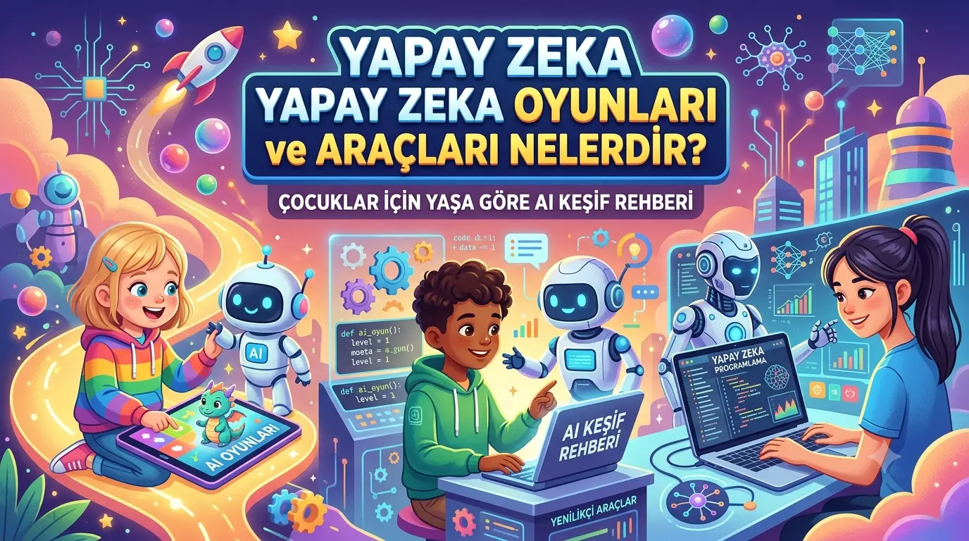 Yapay Zeka Oyunları ve Araçları Nelerdir? Çocuklar İçin Yaşa Göre AI Keşif Rehberi