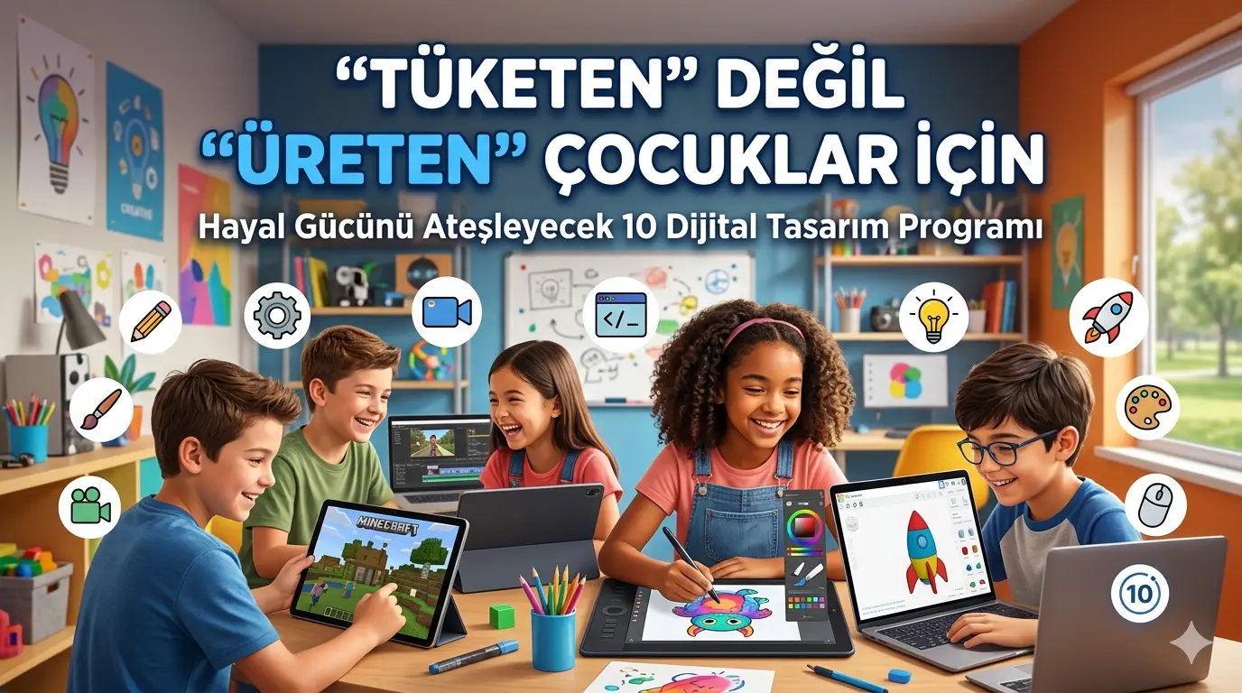 "Tüketen" Değil "Üreten" Çocuklar İçin: Hayal Gücünü Ateşleyecek 10 Dijital Tasarım Programı