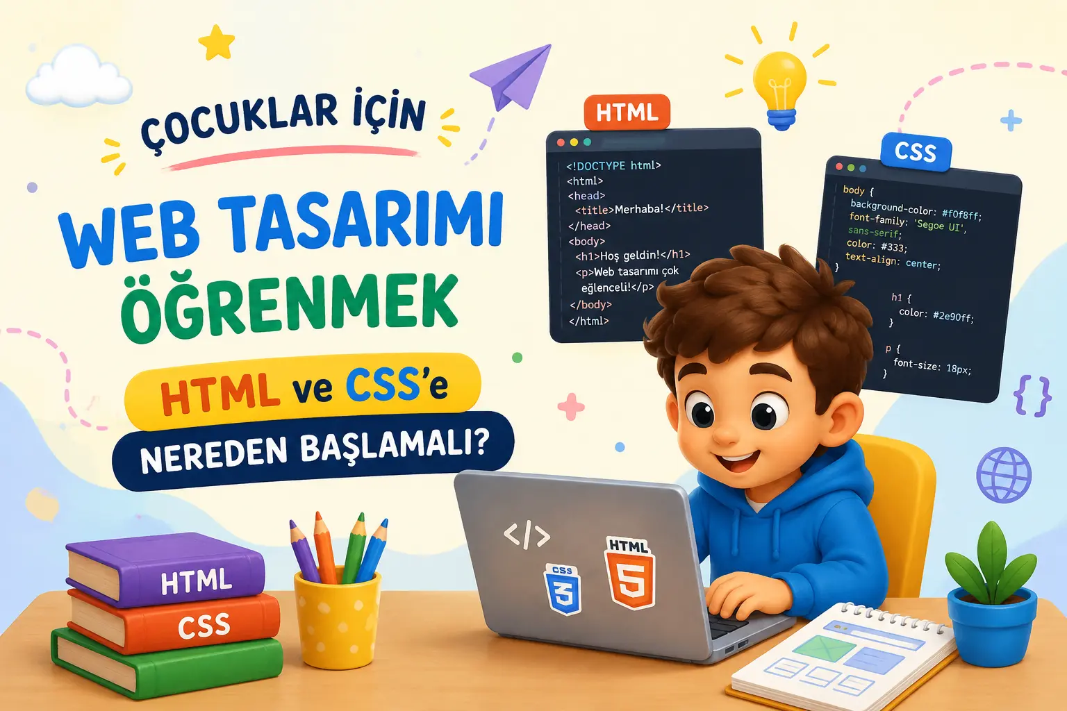 Çocuklar İçin Web Tasarımı Öğrenmek: HTML ve CSS'e Nereden Başlamalı?